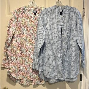 Lands End cotton blouses. Two for the listed price. Never worn.